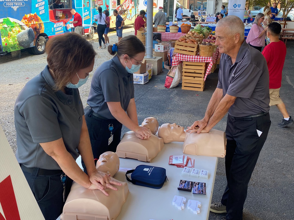 Hands only CPR training